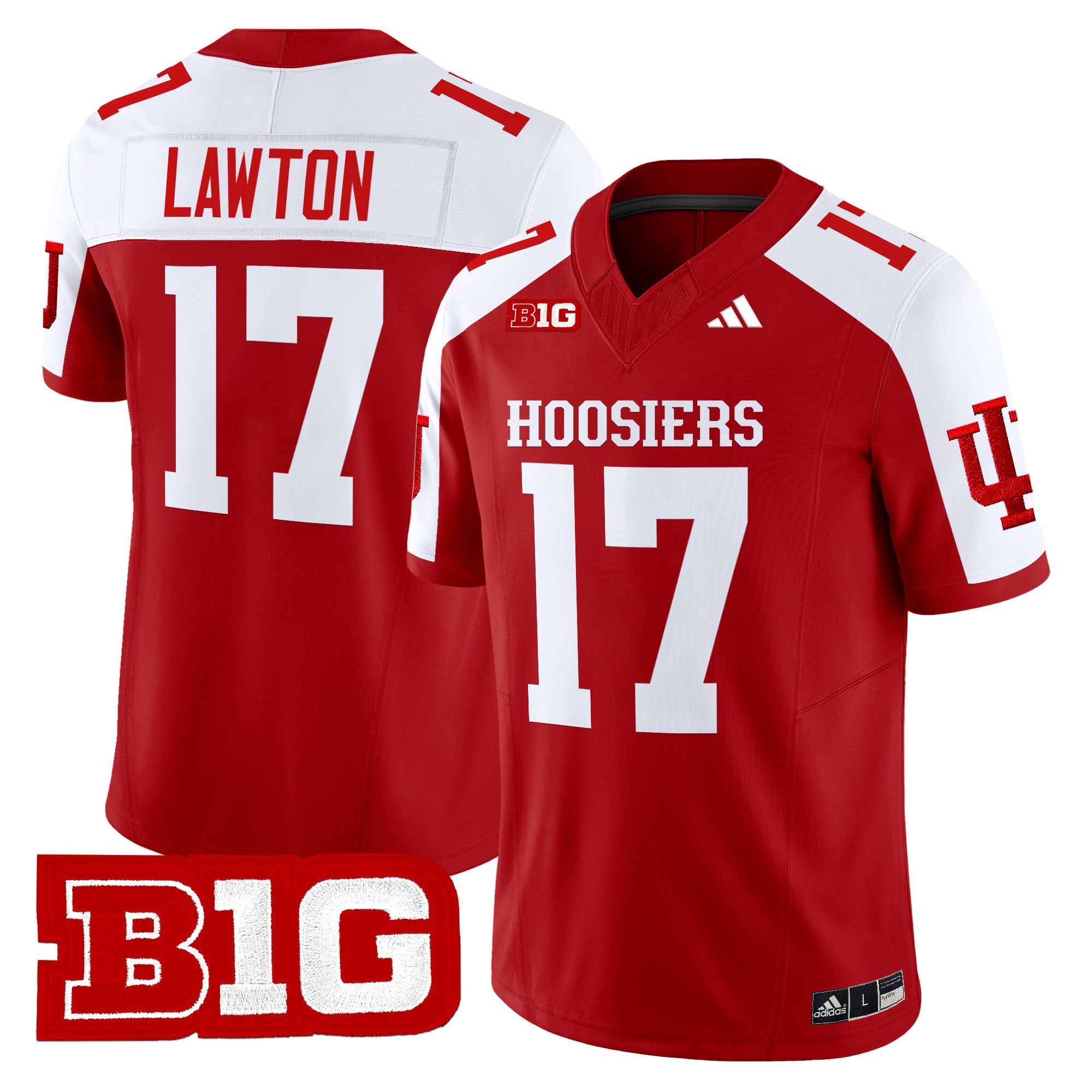 Men Indiana Hoosiers #17 Lawton Red 2024 Vapor Limited NCAA Jersey